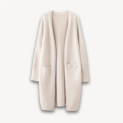 Women's Cashmere Long Cardigan Open Front