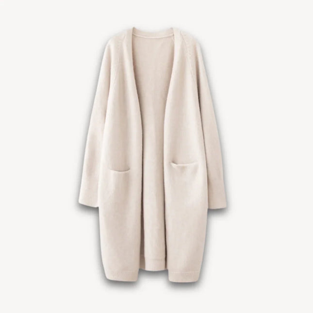 Women's Cashmere Long Cardigan Open Front