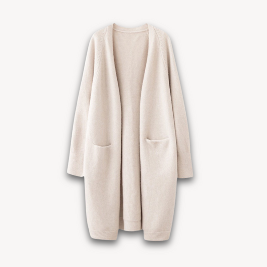 Women's Cashmere Long Cardigan Open Front