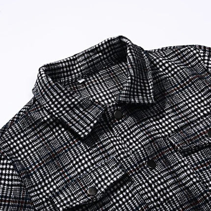 Men's Reversible Plaid Jacket Slim Fit