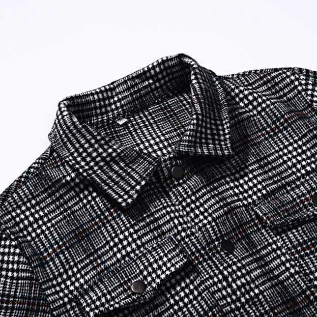 Men's Reversible Plaid Jacket Slim Fit