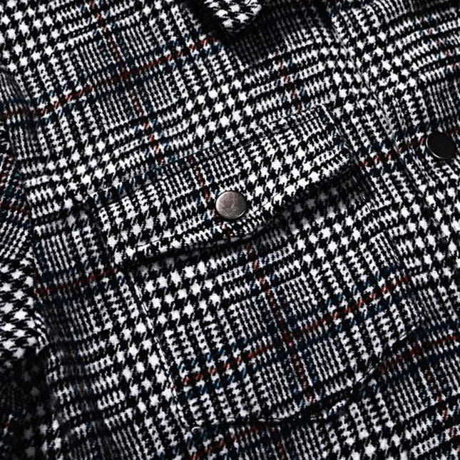 Men's Reversible Plaid Jacket Slim Fit