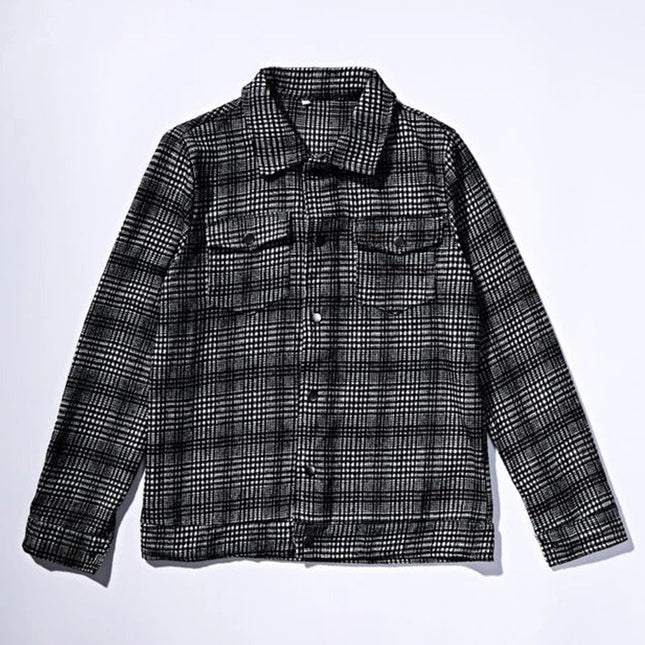 Men's Reversible Plaid Jacket Slim Fit