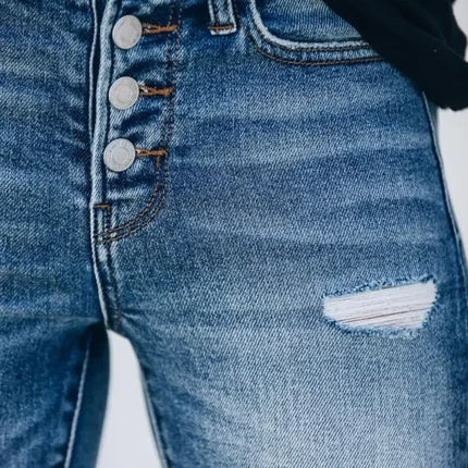 Women's Ripped Slim Fit Denim Jeans