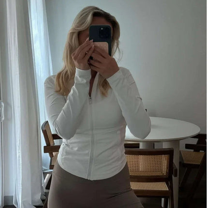 Women's Zip-Up Stretch Fitness Jacket