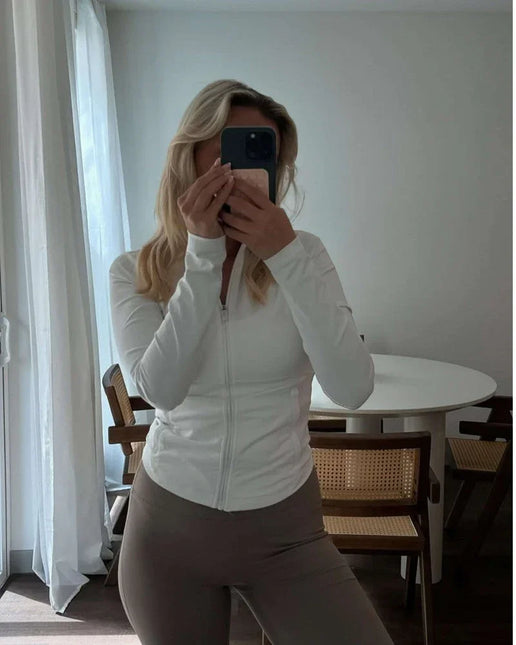 Women's Zip-Up Stretch Fitness Jacket