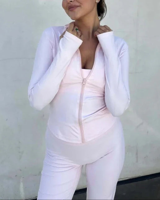 Women's Zip-Up Stretch Fitness Jacket