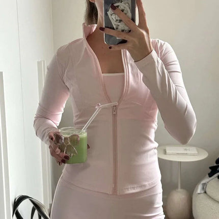Women's Zip-Up Stretch Fitness Jacket