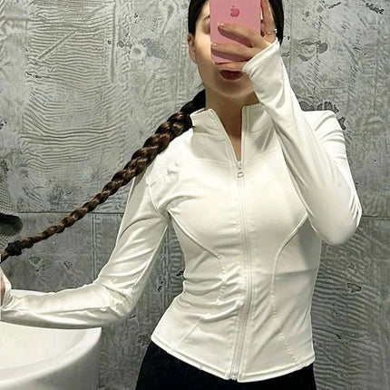 Women's Zip-Up Stretch Fitness Jacket