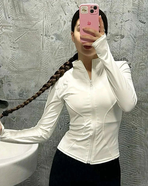 Women's Zip-Up Stretch Fitness Jacket