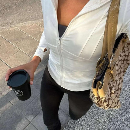 Women's Zip-Up Stretch Fitness Jacket