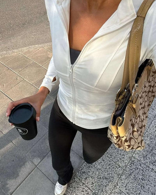 Women's Zip-Up Stretch Fitness Jacket