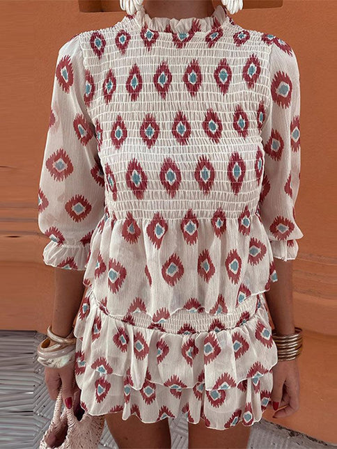 Women's Pleated Shirt and Skirt Set