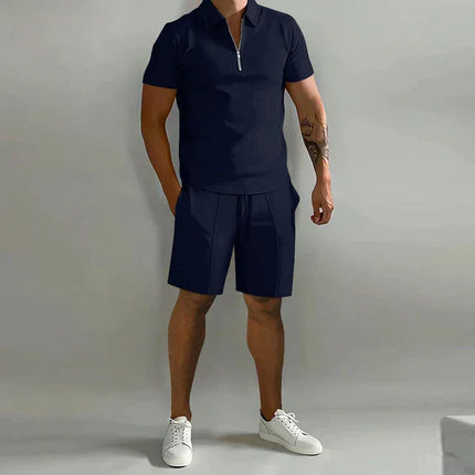 Men's Luxury Polo Shirt and Shorts Set