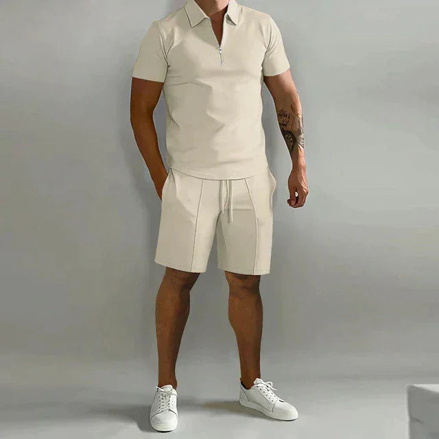 Men's Luxury Polo Shirt and Shorts Set