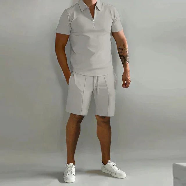 Men's Luxury Polo Shirt and Shorts Set