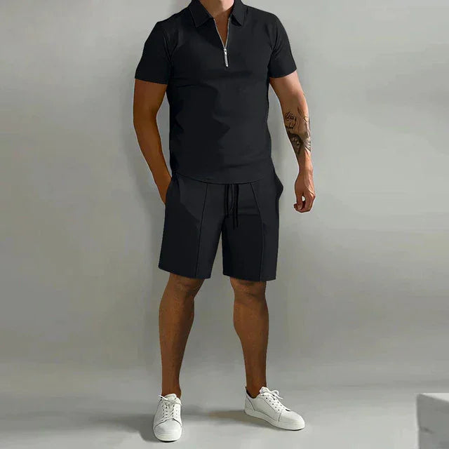 Men's Luxury Polo Shirt and Shorts Set