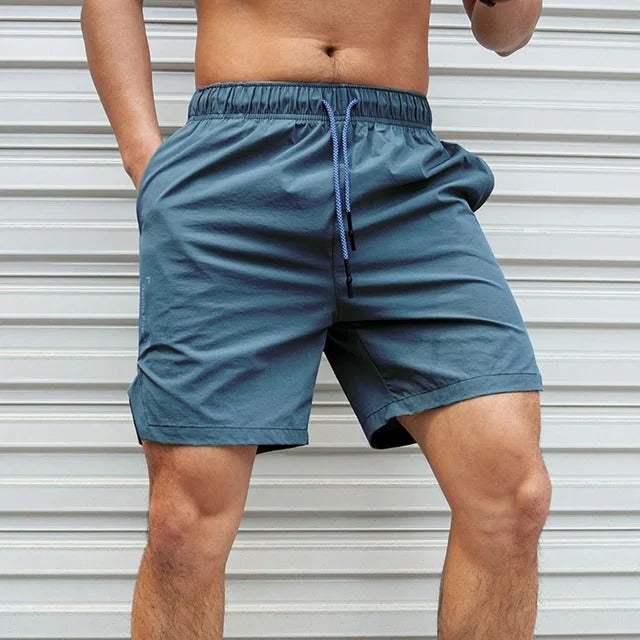 Men's Lightweight Casual Shorts Elastic Waist Drawstring Above Knee