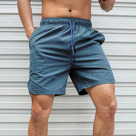 Men's Lightweight Casual Shorts Elastic Waist Drawstring Above Knee