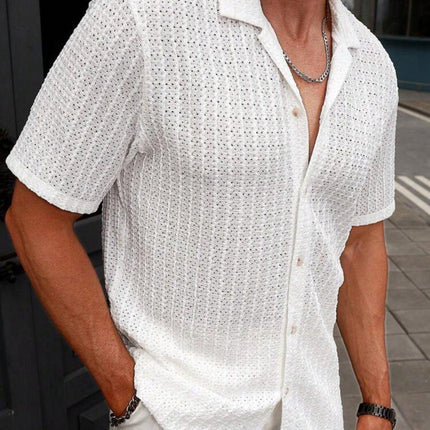 Men's Casual Shirt Slim Fit Short Sleeve