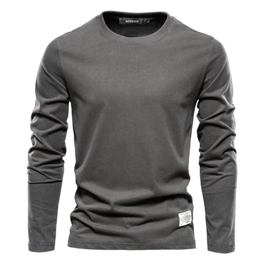 Men's Long Sleeve Shirt Solid Color