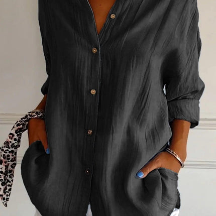 Women's Long Sleeve Button-Down Shirt Casual Style