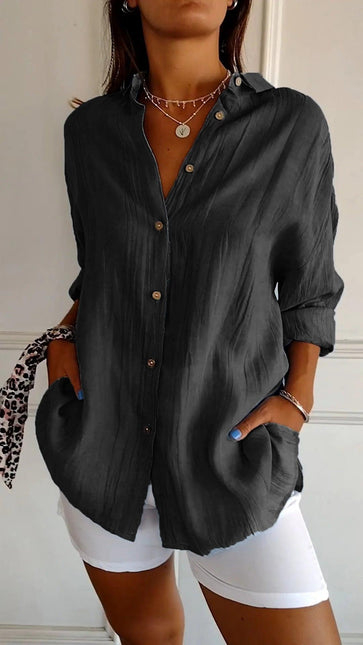 Women's Long Sleeve Button-Down Shirt Casual Style