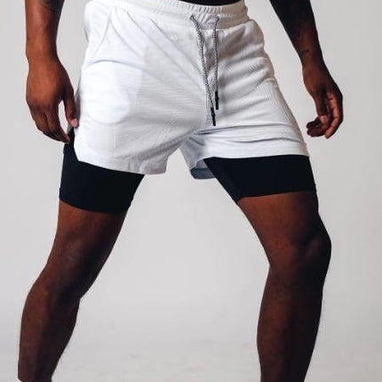 Men's Double Layer Fitness Shorts