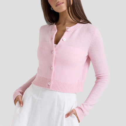 Women's Cropped Cardigan Soft Knitwear