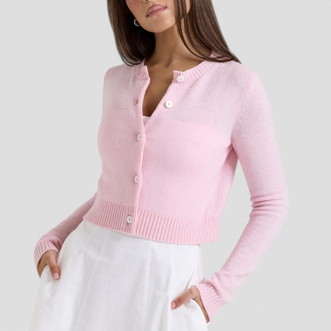 Women's Cropped Cardigan Soft Knitwear