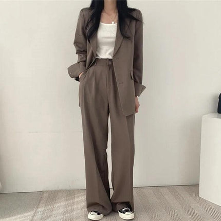 Women's Oversized Blazer And High-Waisted Trousers Tailored Fit