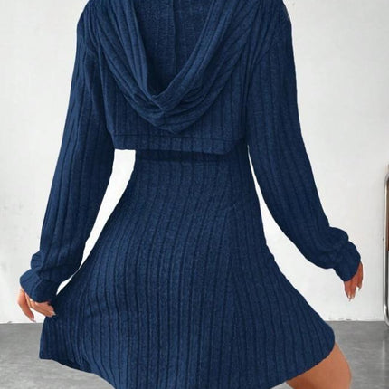 Women's Sweater Dress Cutout Ribbed Design