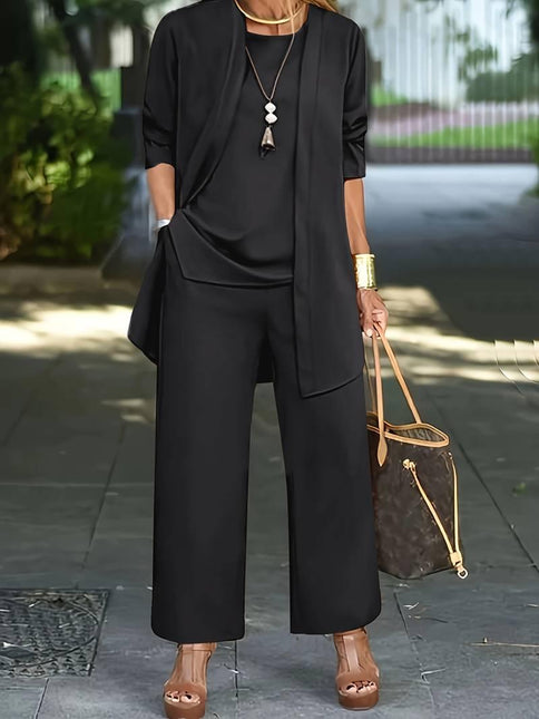 3-Piece Women's Pantsuit – Elegant & Versatile Ensemble