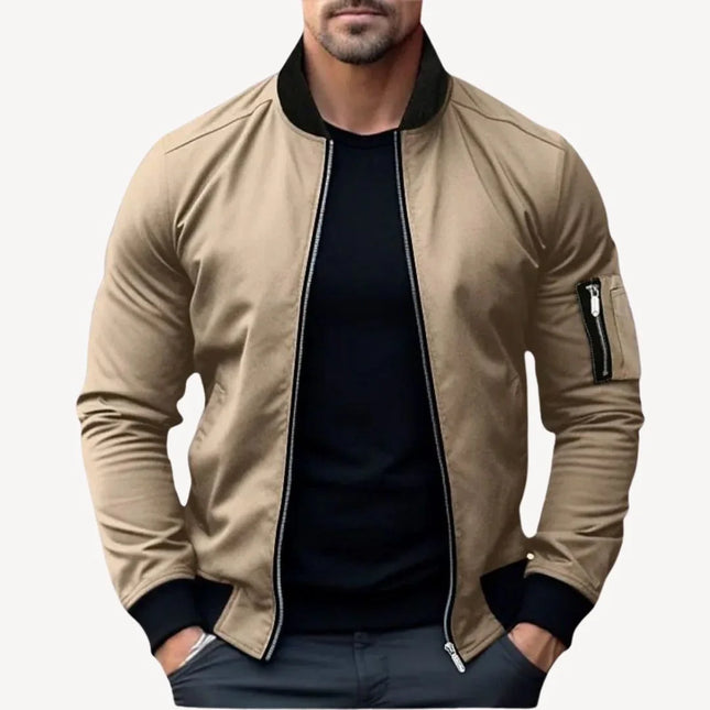 Men’s Zip Up Bomber Jacket Polyester