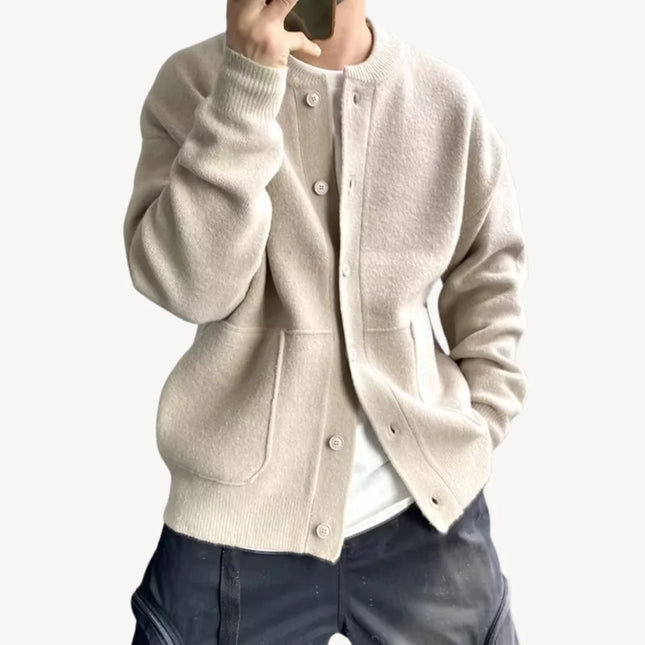 Men's Wool Cardigan Button-Up