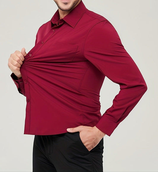 Men’s Long Sleeve Dress Shirt Cotton Breathable Modern Fit