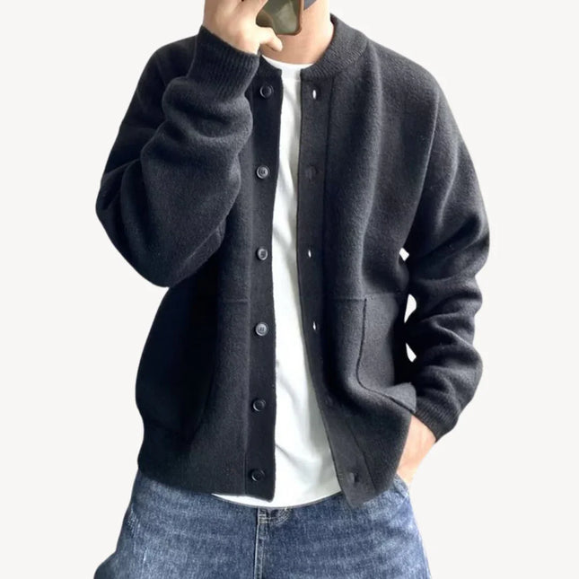 Men's Wool Cardigan Button-Up