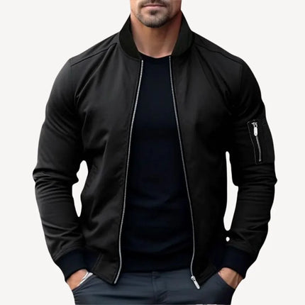 Men’s Zip Up Bomber Jacket Polyester