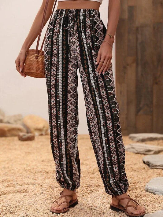 Women's Harem Trousers Bohemian Elephant Print