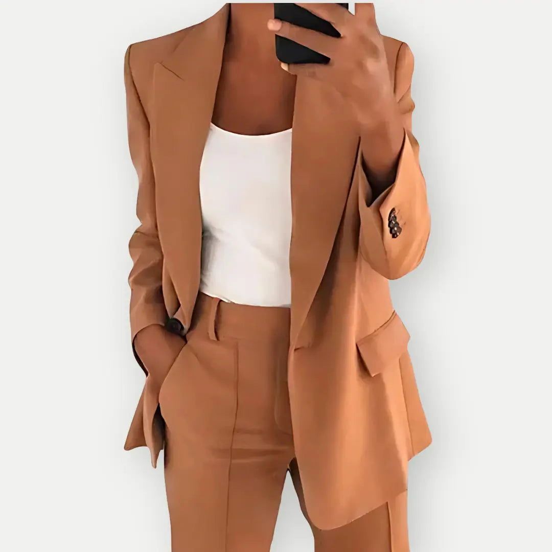 Women's Blazer Pants Suit Set