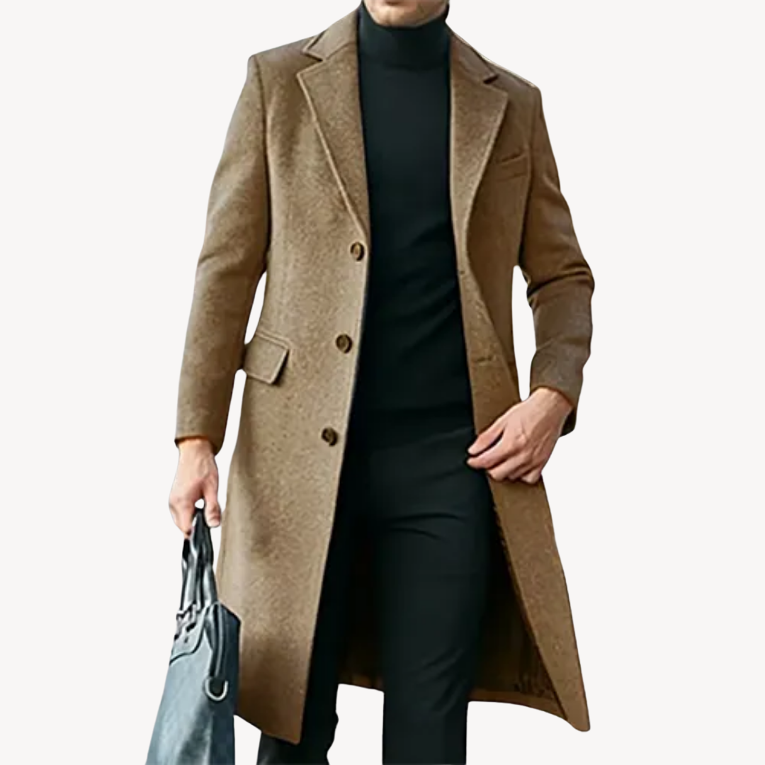 Men's Overcoat Wool Classic Style