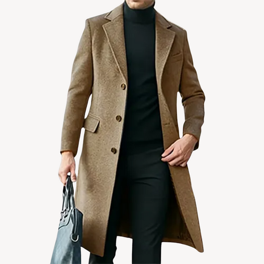 Men's Overcoat Wool Classic Style