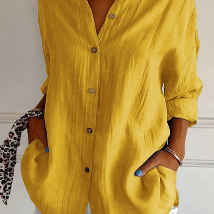Women's Long Sleeve Button-Down Shirt Casual Style