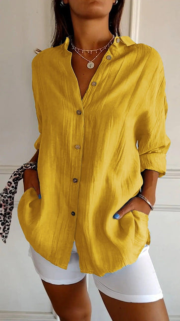 Women's Long Sleeve Button-Down Shirt Casual Style