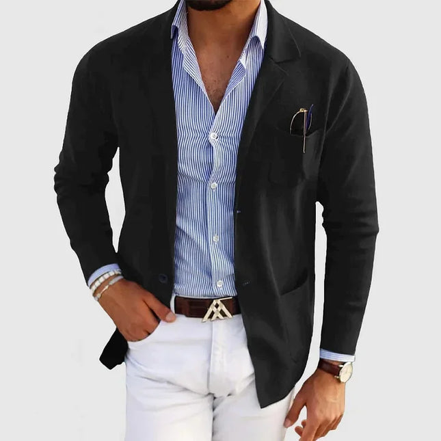 Men's Knit Blazer Lightweight Casual Style