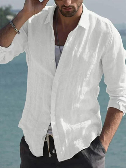 Men's Linen Shirt Sustainable Breathable Lightweight
