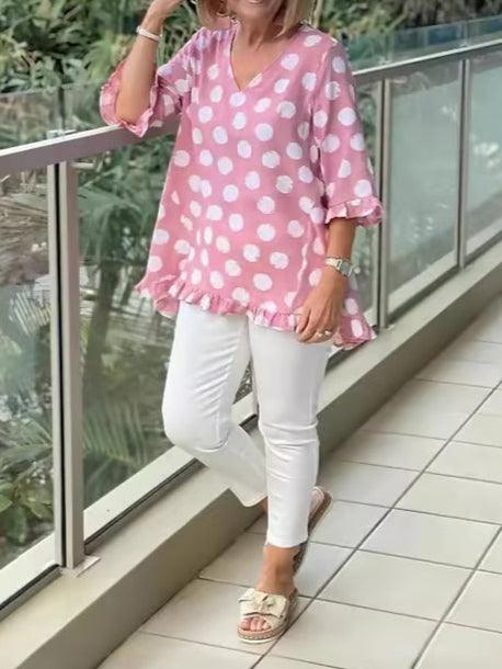 Women's Vintage Retro Print Top