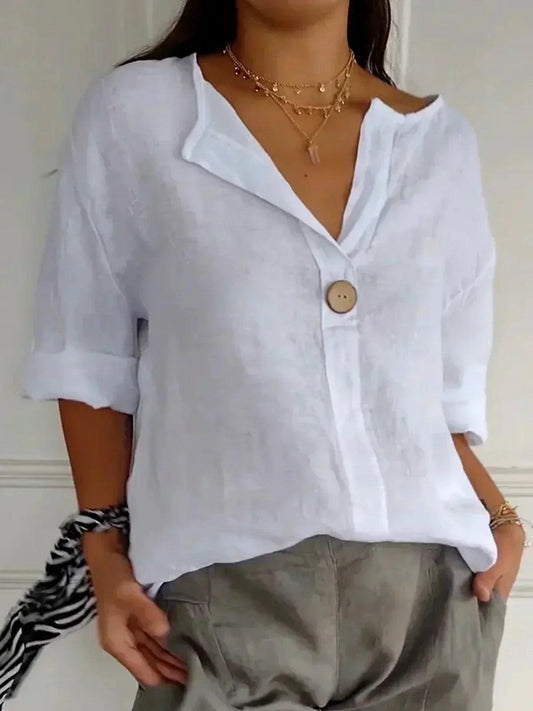 Women's V-Neck Casual Blouse