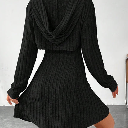 Women's Sweater Dress Cutout Ribbed Design