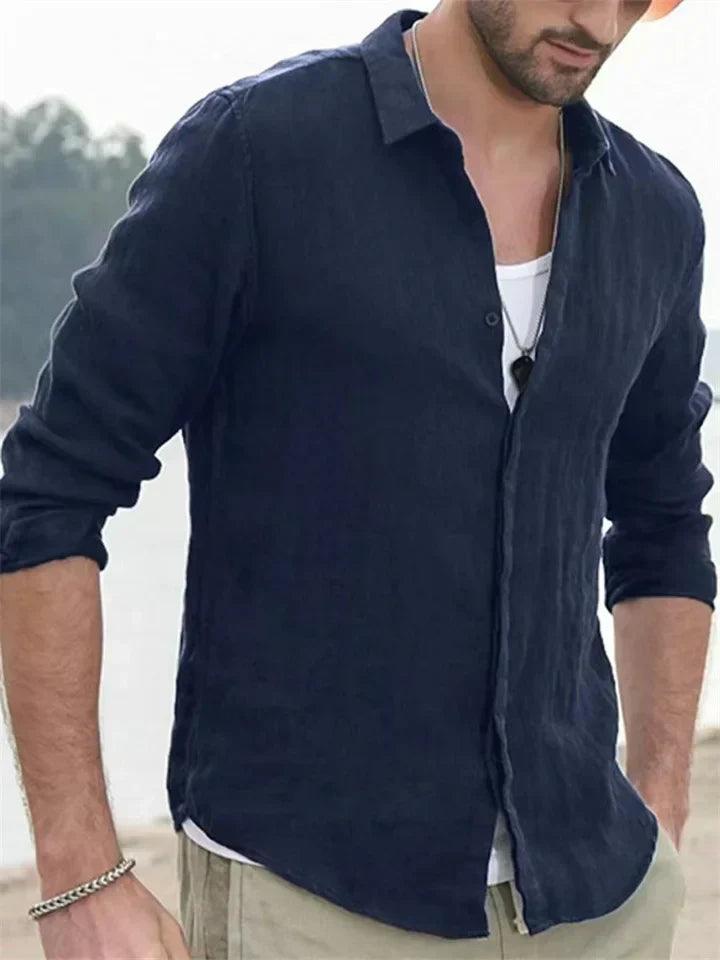 Men's Linen Shirt Sustainable Breathable Lightweight